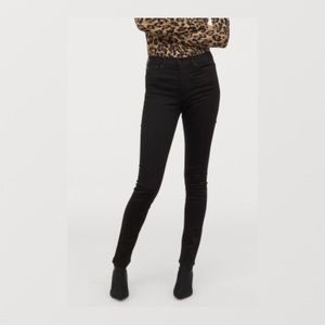 H&M Divided Geometric Detailed Black Skinny Jeans